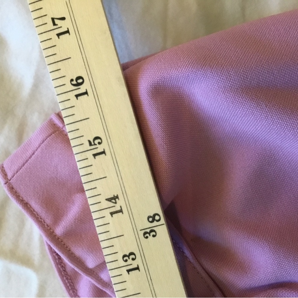 BEND OVER Slacks 14W mauve 100% polyester stretchy pull on elastic waist - Picture 6 of 7